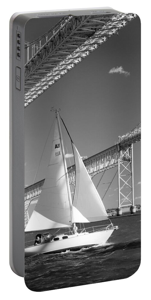 Sailboat Portable Battery Charger featuring the photograph On the Chesapeake No. 2 by Steve Ember