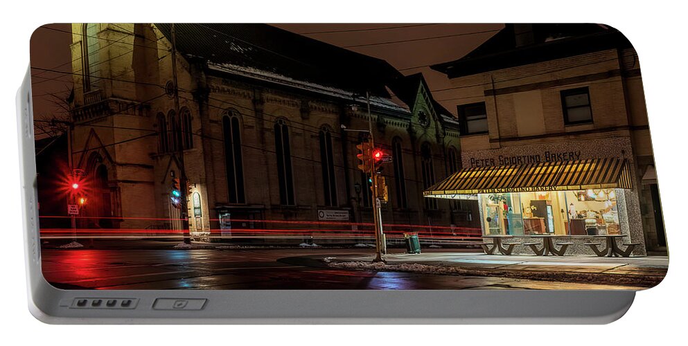 St. Hedwig Church Portable Battery Charger featuring the photograph On the corner - Brady Street by Kristine Hinrichs