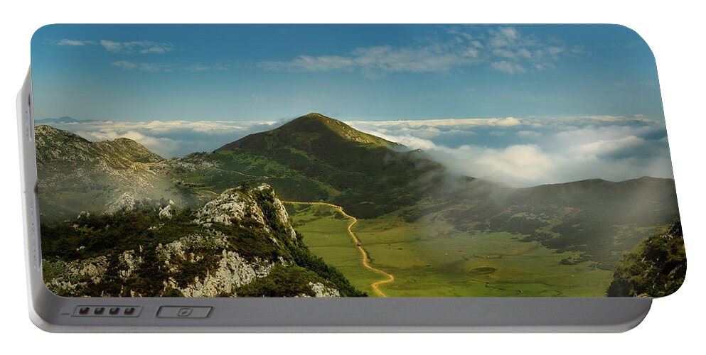 Pics Portable Battery Charger featuring the photograph On the road to Picos by Micah Offman