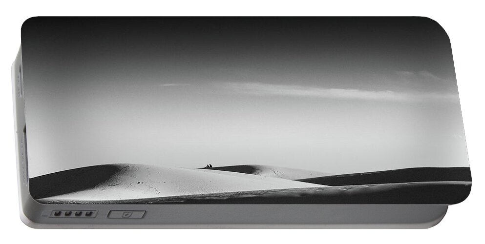 White Sands Portable Battery Charger featuring the photograph On the Sands by Mark Gomez
