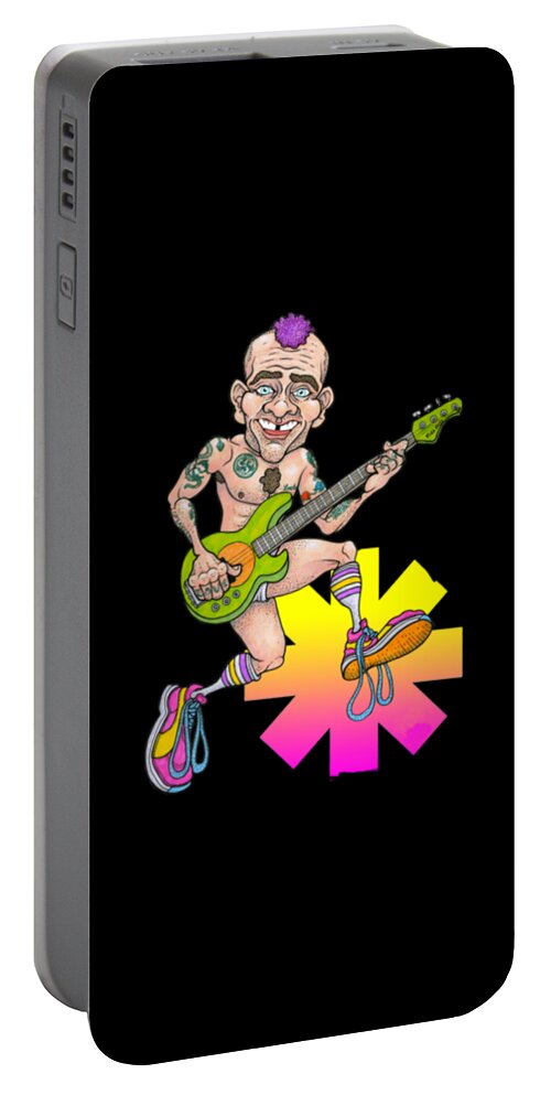 Red Hot Chili Peppers Portable Battery Charger featuring the digital art Once Upon A Time Newest Hot Chili Design Peppers by Notorious Artist