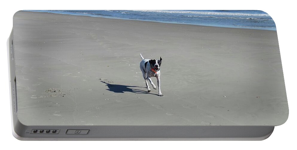 Dog Portable Battery Charger featuring the photograph One Happy Dog by Roberta Byram