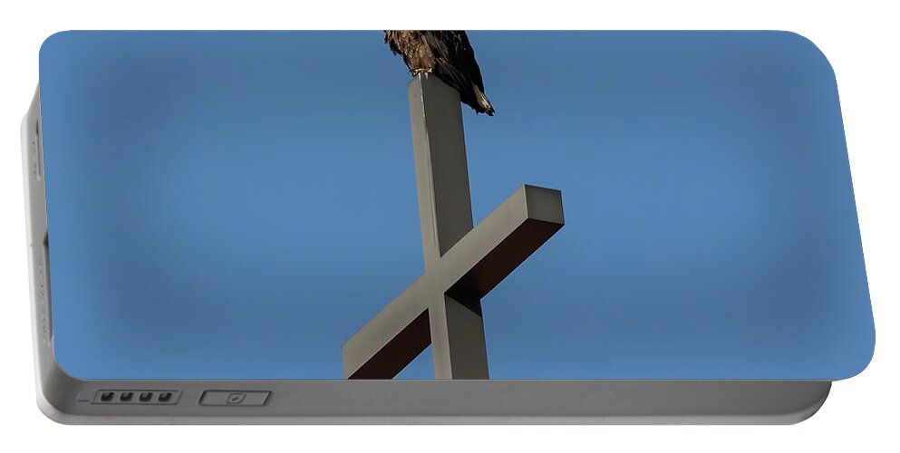Eagle Portable Battery Charger featuring the photograph One Nation Under God by JASawyer Imaging