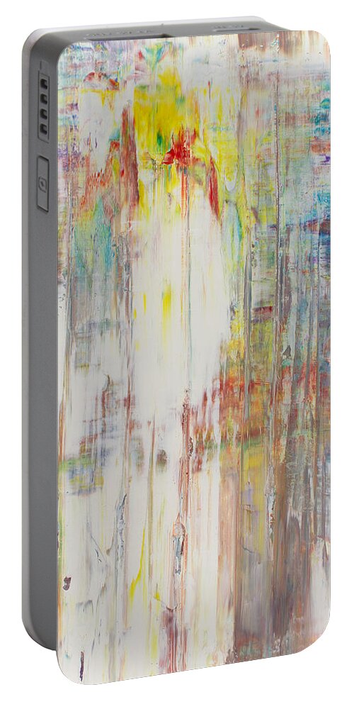 Derek Kaplan Portable Battery Charger featuring the painting Opt.14.20 'Forever, Whenever' by Derek Kaplan