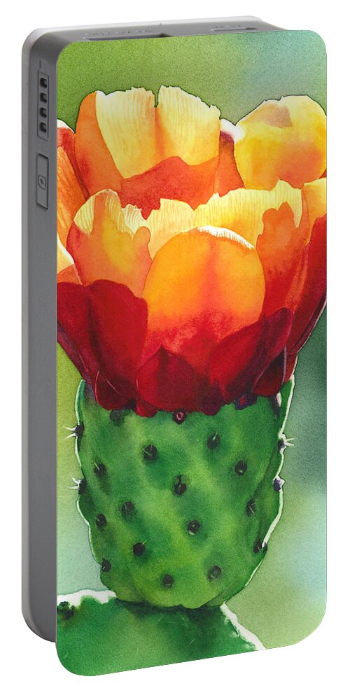 Opuntia Portable Battery Charger featuring the painting Opuntia by Espero Art