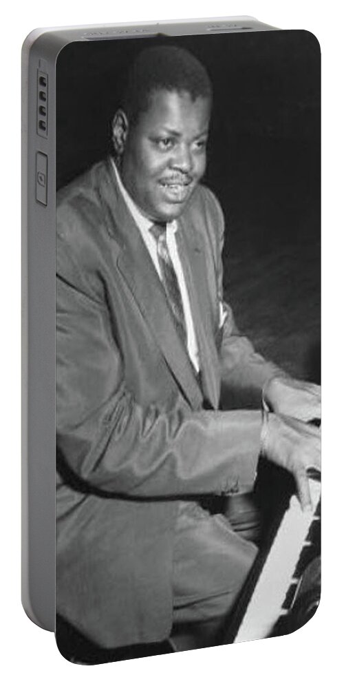 Oscar Peterson Portable Battery Charger featuring the photograph Oscar Peterson by Imagery-at- Work