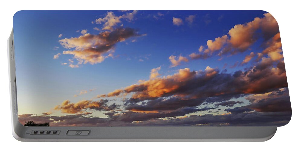 Sunset Portable Battery Charger featuring the photograph Outback Sunset 4 - Coober Pedy by Lexa Harpell