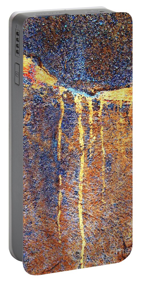 Abstract Portable Battery Charger featuring the painting Overflow by Sharon Williams Eng