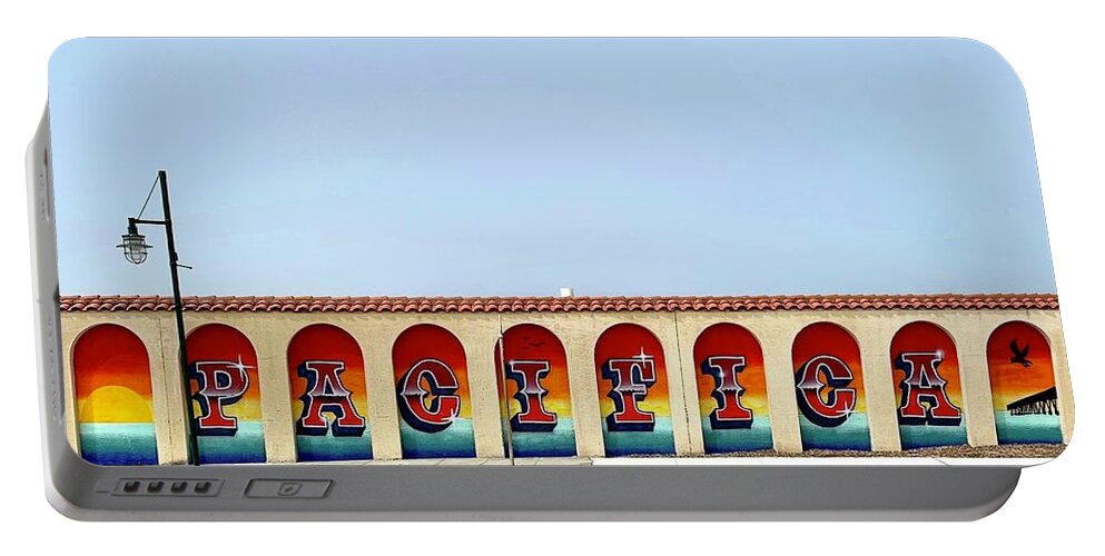  Portable Battery Charger featuring the photograph Pacifica Mural by Julie Gebhardt