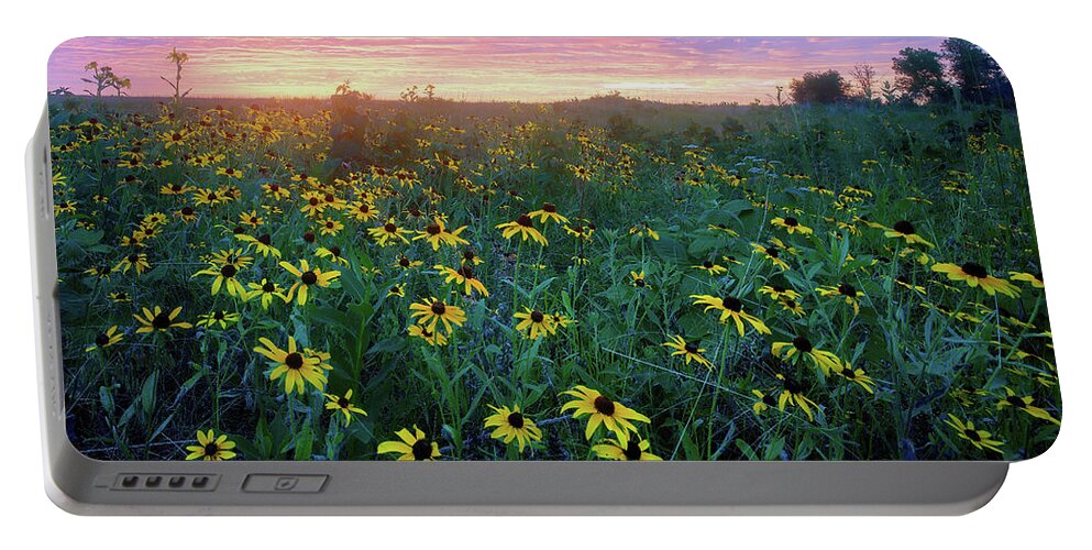 Conservation Area Portable Battery Charger featuring the photograph Paintbrush Prairie IV by Robert Charity