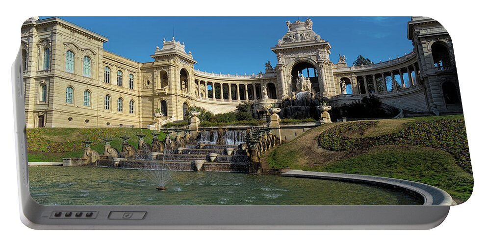 France Portable Battery Charger featuring the photograph Palais Longchamp Central Fountain by Angelo DeVal