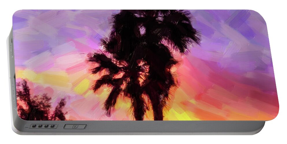Palm Portable Battery Charger featuring the painting Palms by Darrell Foster