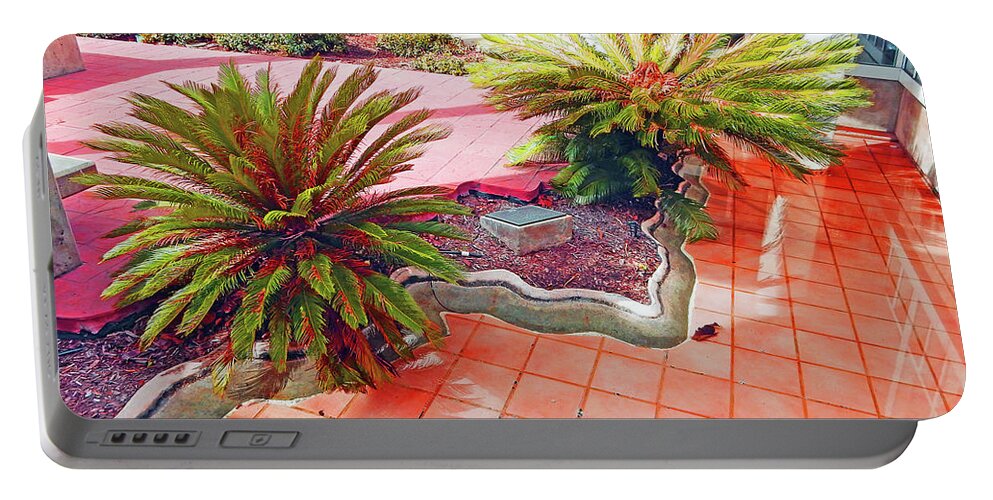 Orange Portable Battery Charger featuring the photograph The Orange Courtyard by Andrew Lawrence