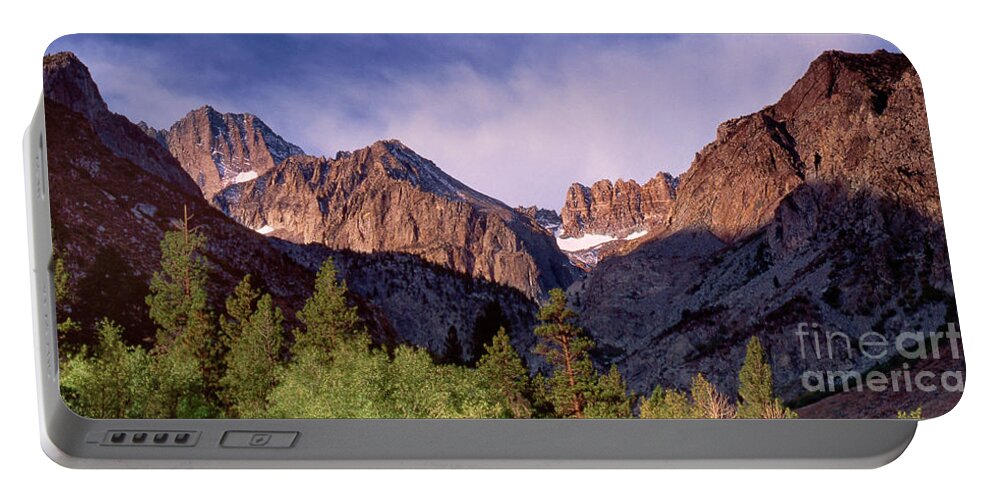 Dave Welling Portable Battery Charger featuring the photograph Panoramic View Middle Palisades Glacier Eastern Sierra by Dave Welling