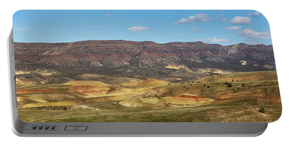 Painted Hills Portable Battery Charger featuring the photograph Panoramic View, Painted Hills, Oregon by Aashish Vaidya