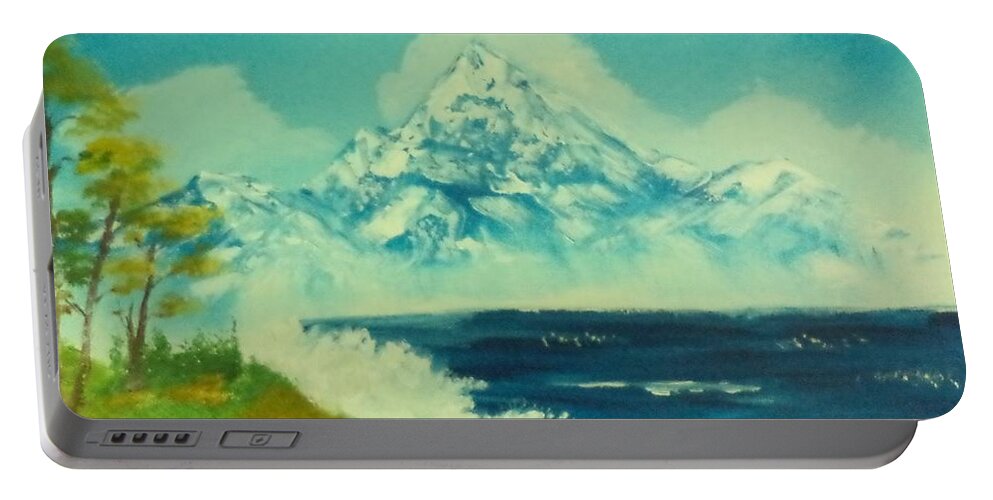 Seascape Portable Battery Charger featuring the painting Paradise Painting # 356 by Donald Northup