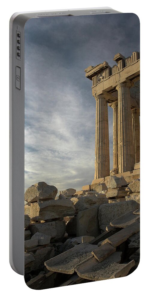 Parthenon From The South Portable Battery Charger featuring the photograph Parthenon from the South by Ellen Henneke