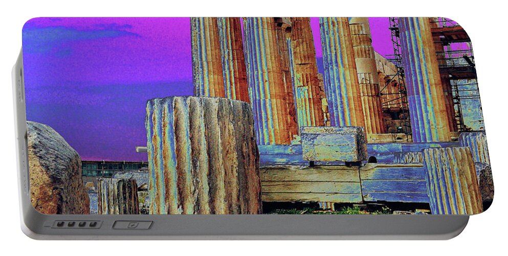 Parthenon Portable Battery Charger featuring the photograph Parthenon by M Kathleen Warren