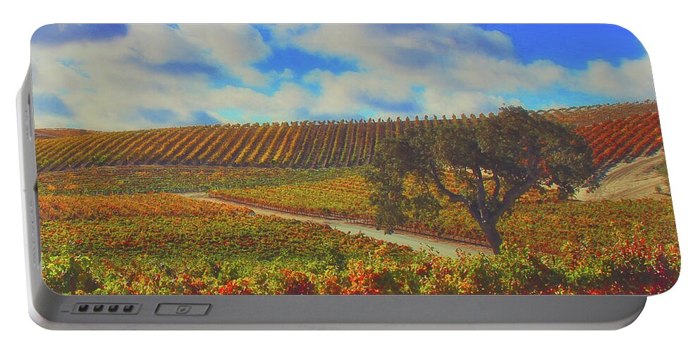 Wine Portable Battery Charger featuring the photograph Paso Robles Wine Country by Stephanie Laird