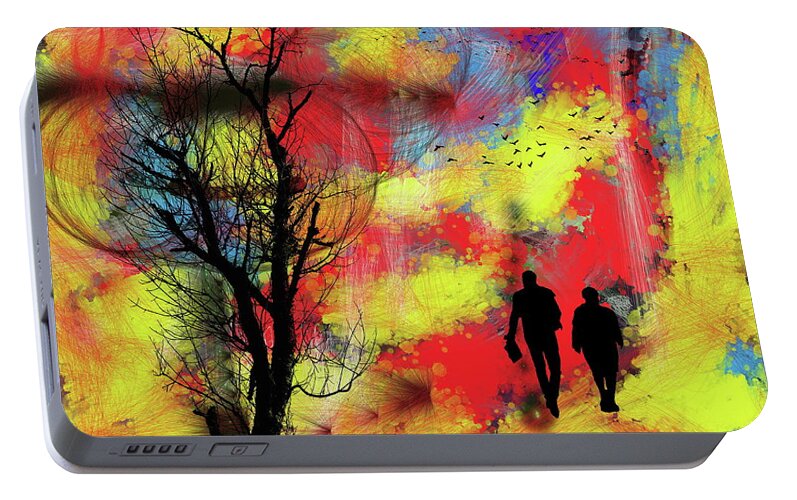 Advanced Art Photography Portable Battery Charger featuring the mixed media Passion For Colourful World Around Us by Aleksandrs Drozdovs