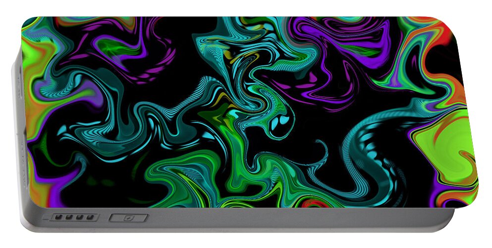 Passionate Fury Portable Battery Charger featuring the digital art Passionate Fury by Susan Fielder
