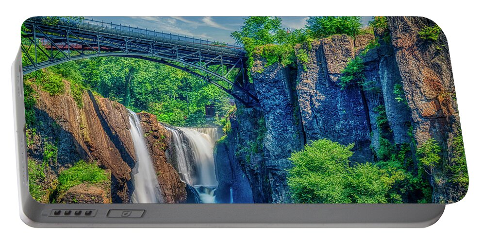 Great Falls Portable Battery Charger featuring the photograph Paterson Great Falls by Penny Polakoff