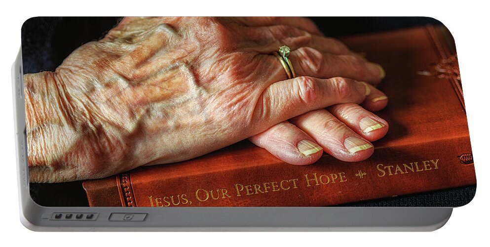 Prayer Portable Battery Charger featuring the photograph Peace of Soul by Joann Long