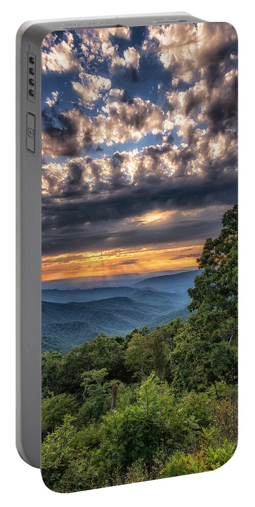Mountains Portable Battery Charger featuring the photograph Peace on the Blue Ridge by Tricia Louque