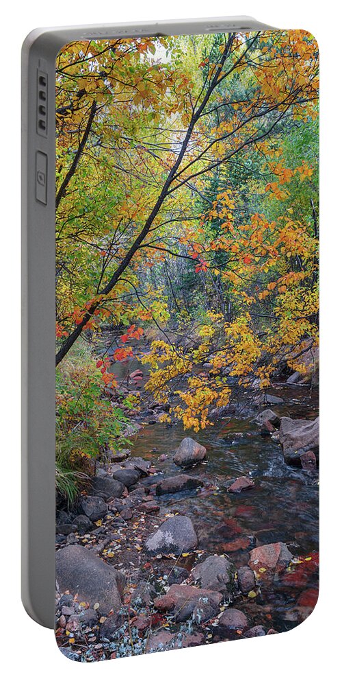 Peaceful Portable Battery Charger featuring the photograph Peaceful Colorful Left Hand Creek by James BO Insogna