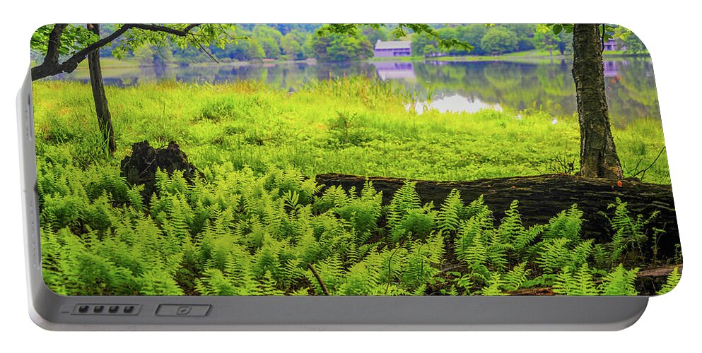 Virginia Portable Battery Charger featuring the photograph Peaks of Otter in Virginia by James C Richardson