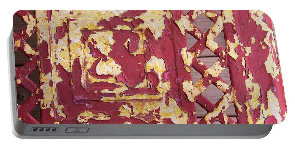 Pealed Paint Portable Battery Charger featuring the photograph Pealed paint and rust by Alan Goldberg