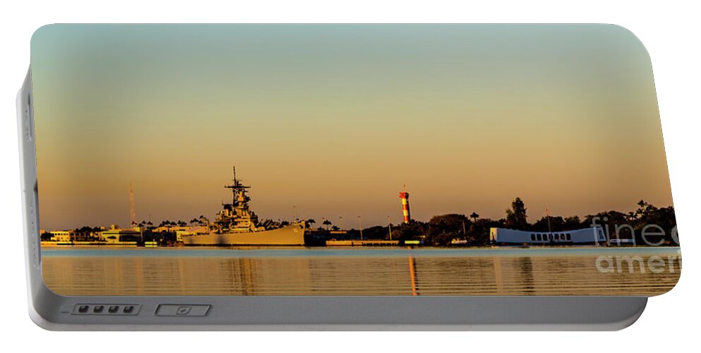 Jon Burch Portable Battery Charger featuring the photograph Pearl Harbor Dawn by Jon Burch Photography