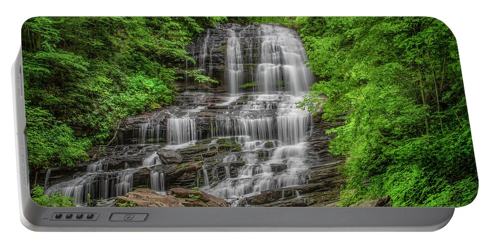 Pearsons Portable Battery Charger featuring the photograph Pearsons Falls at Blue Ridge Parkway by Shelia Hunt
