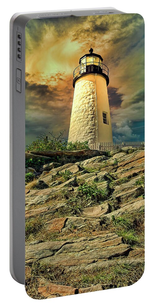 New England Portable Battery Charger featuring the photograph Pemaquid Point by Marcia Colelli