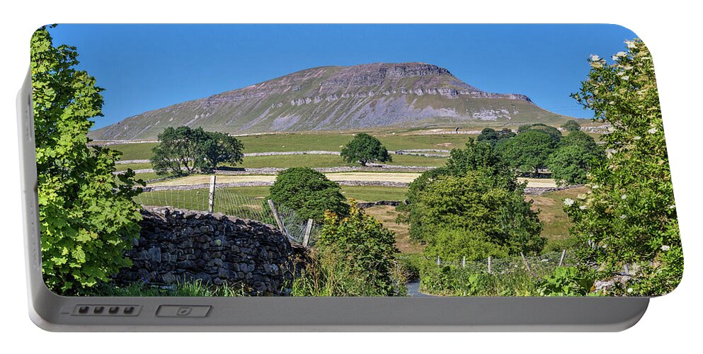 England Portable Battery Charger featuring the photograph Pen-y-ghent by Tom Holmes Photography