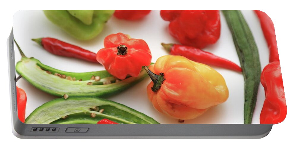 Food Peppers Portable Battery Charger featuring the photograph Pepper Mix by Baggieoldboy