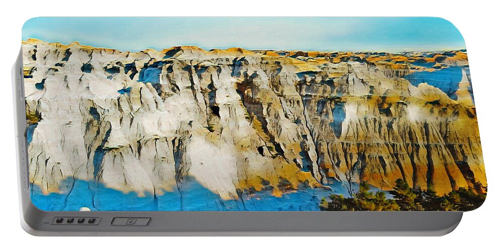 Art Portable Battery Charger featuring the digital art Perfection of the Badlands by Ally White