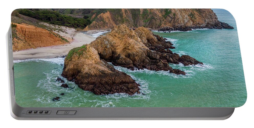 Pfieffer Portable Battery Charger featuring the photograph Pfieffer Beach Aerial View by Kenneth Everett