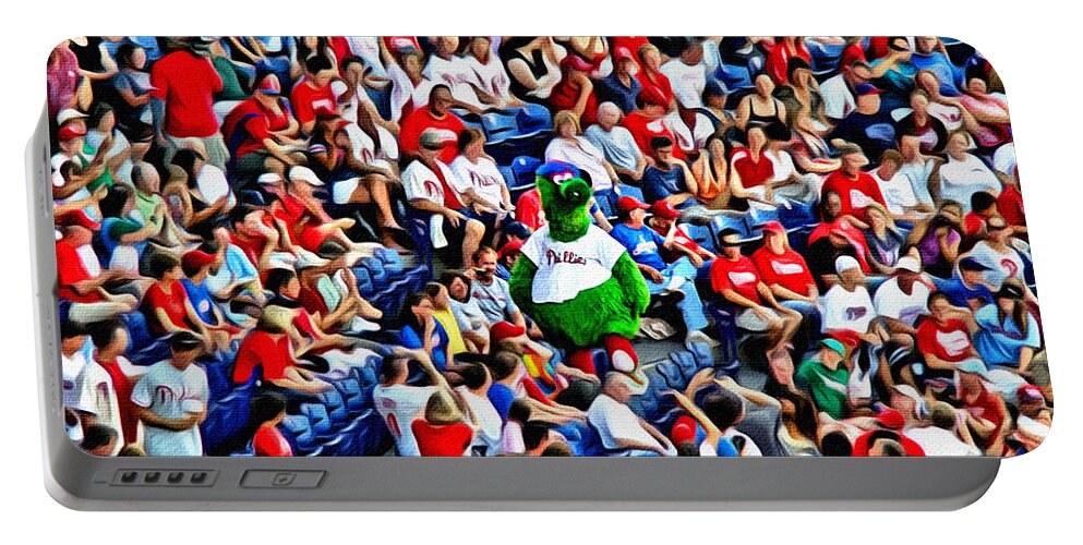 Alicegipsonphotographs Portable Battery Charger featuring the photograph Phanatic In The Crowd by Alice Gipson