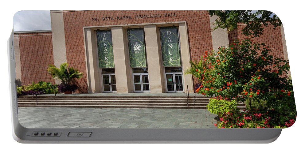 William & Mary Portable Battery Charger featuring the photograph Phi Beta Kappa Hall by Jerry Gammon