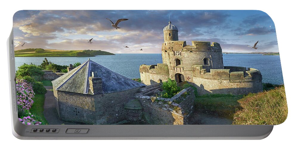 Falmouth Portable Battery Charger featuring the photograph Photo of  St Mawes Castle, Cornwall, England by Paul E Williams