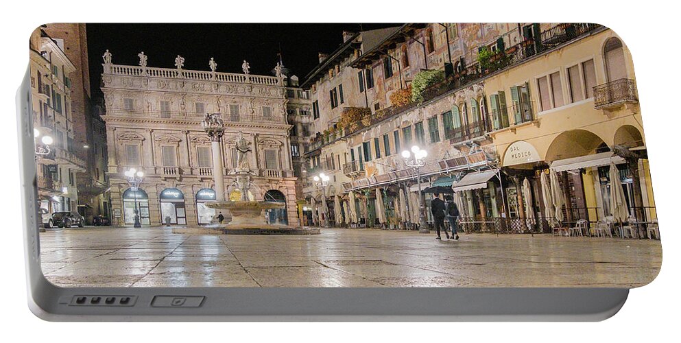 Italy Portable Battery Charger featuring the photograph Piazza Erbe, Verona, Italy #2 by Alberto Zanoni