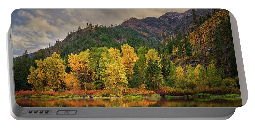 Fall Portable Battery Charger featuring the photograph Picturesque Tumwater Canyon by Dan Mihai