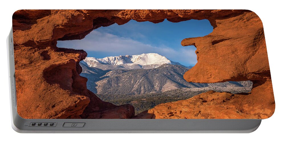 Pikes Peak Portable Battery Charger featuring the photograph Pikes Peak View by Darren White