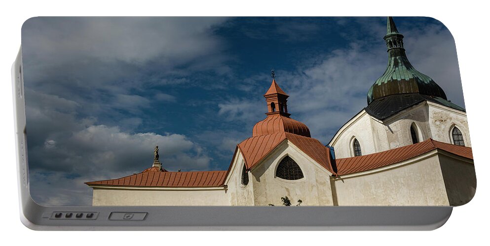 Nepomucky Portable Battery Charger featuring the photograph Pilgrimage Church of Saint John of Nepomuk by Martin Vorel Minimalist Photography