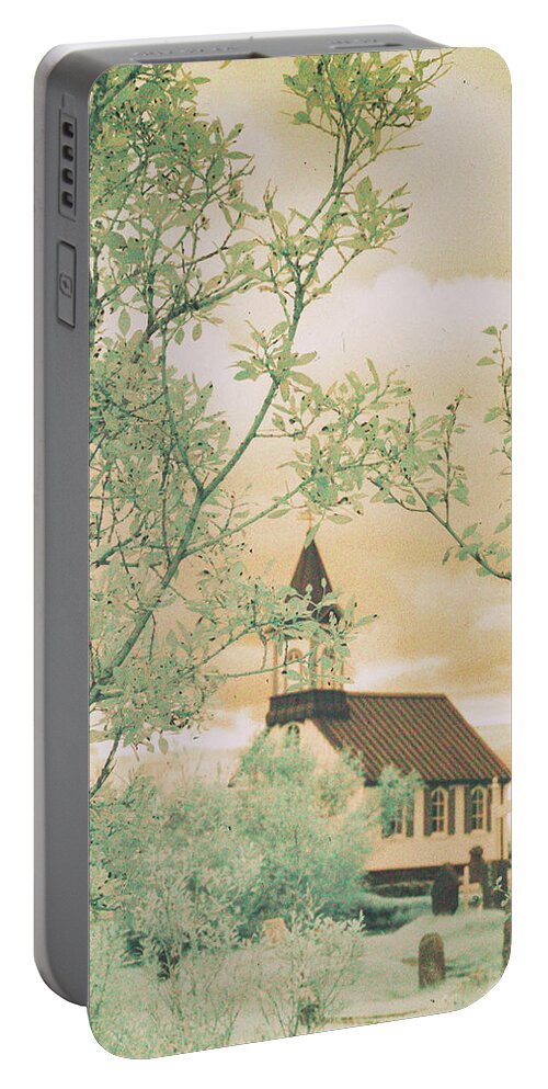 Pingvellir Portable Battery Charger featuring the photograph Pingvellir Church by Jim Cook