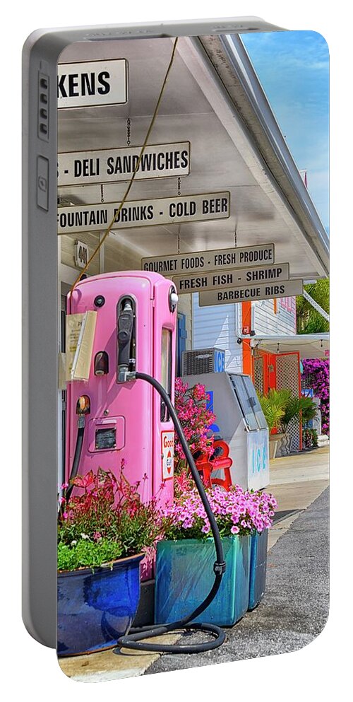 Boca Grande Portable Battery Charger featuring the photograph Pink by Alison Belsan Horton