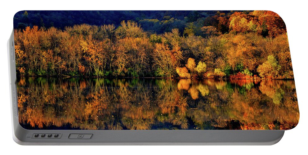 Fall Portable Battery Charger featuring the photograph Pinwheel by Susie Loechler