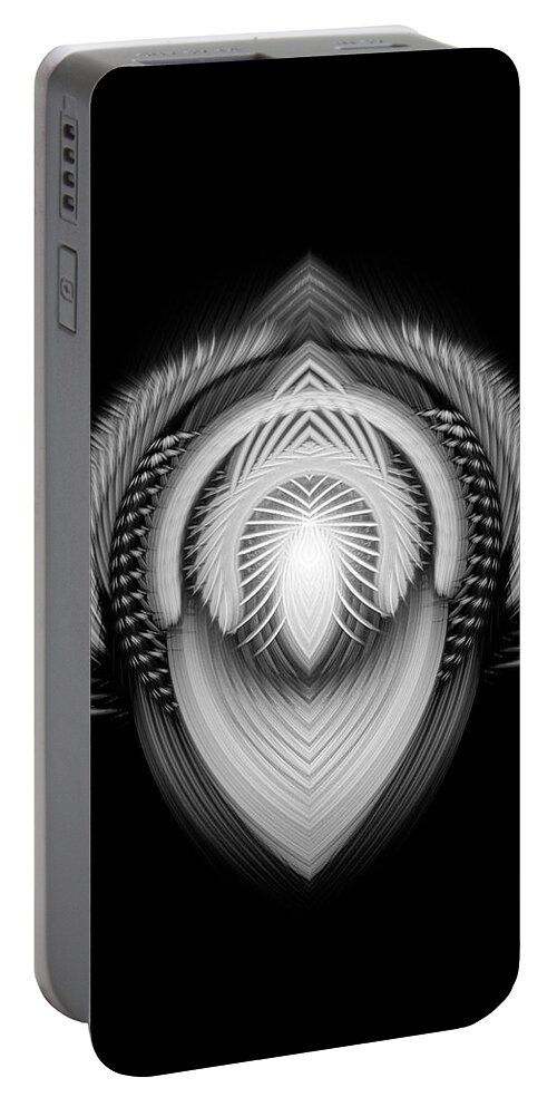 Abstract Portable Battery Charger featuring the photograph Pixel Trinity 176 by Philippe Sainte-Laudy