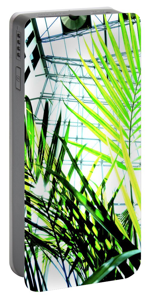 Plants Portable Battery Charger featuring the photograph Plants In Mall In Warsaw, Poland 2 by John Siest